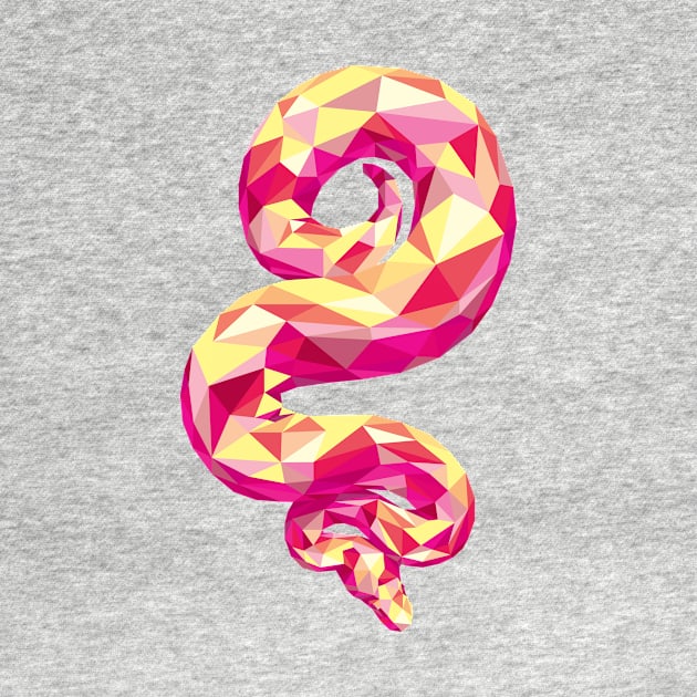 Bright Colorful Rainbow Snake by polliadesign